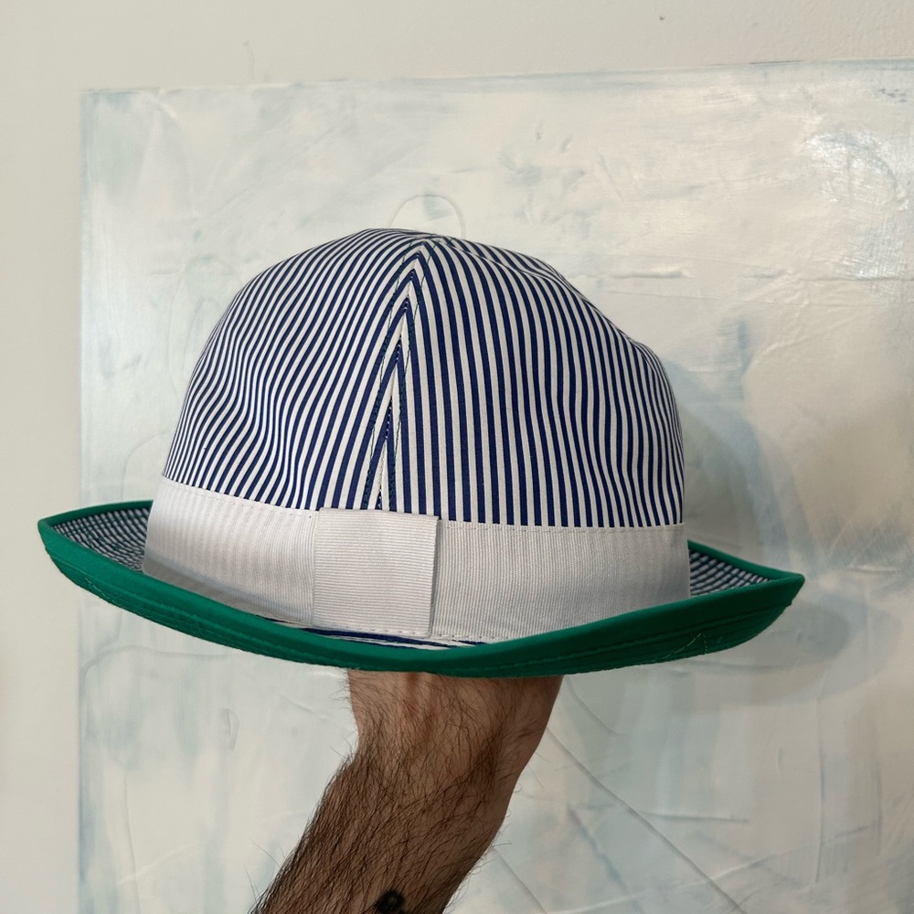 Comme des garçon Striped Blue and Green Bucket Hat